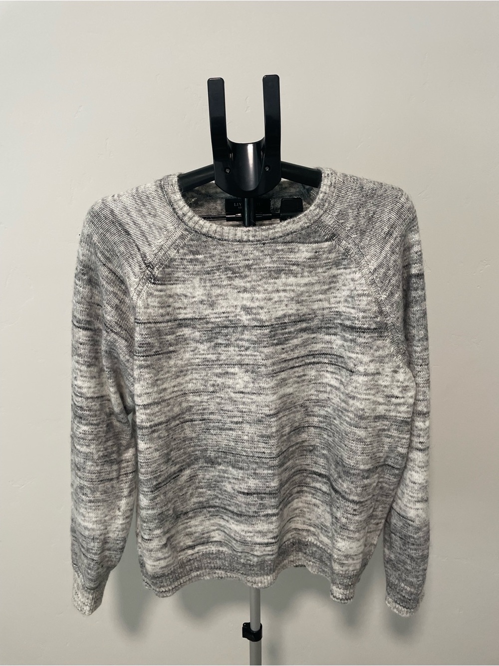 Liverpool Los Angeles Marled Knit Sweater Women’s XL Gray Crewneck Pullover
